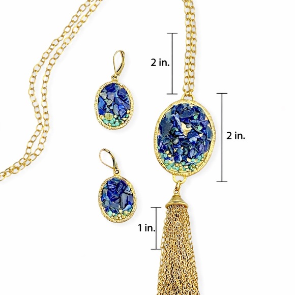 Beautiful Karma Bella necklace,matching earring set originally from Dillard’s - Picture 4 of 11
